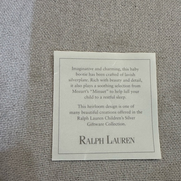 Ralph Lauren Silver Baby Bootie - Picture 5 of 5